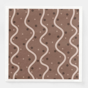 Donkere chocolade drizzle en sprinkhaanpatroon servet