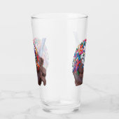 Donkere chocolade Ice Cream met sprinkelglas Glas (Rechts)