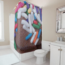 Donkere chocolade-ijs met regenboogspringen