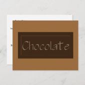 Donkere chocolade-recept briefkaart (Voorkant / Achterkant)