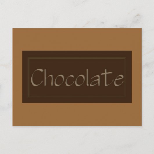 Donkere chocolade-recept briefkaart (Voorkant)