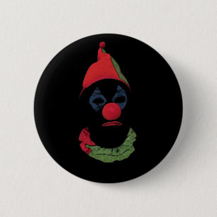 Donkere clown ronde button 5,7 cm