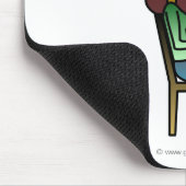 Donkere computermeisje muismat (Hoek)