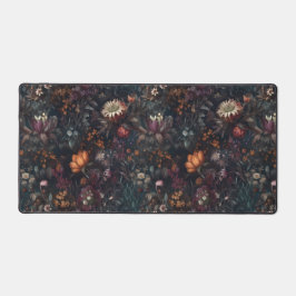 Donkere Cottagecore Boho Wildflower Garden Bureaumat