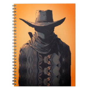 Donkere Cowboy Outlaw Muur Kunst Print Notitieboek
