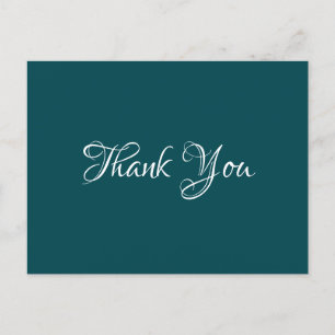 Donkere Cyaan Chic Event Wedding Gift Budget Dank  Briefkaart