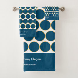 Donkere cyaan moderne minimalistische monogram bad bad handdoek