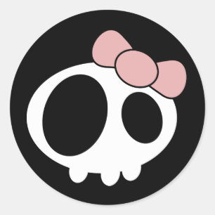 Donkere dame ronde sticker