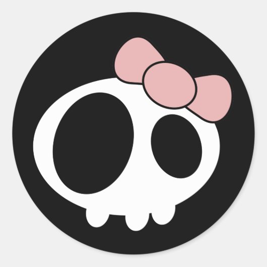 Donkere dame ronde sticker (Voorkant)