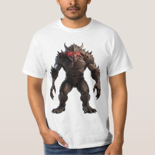 Donkere demon monster met gloeiende rode ogen Fant T-shirt