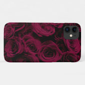 Donkere dieprode magenta rozen Case-Mate iPhone case (Achterkant (horizontaal))