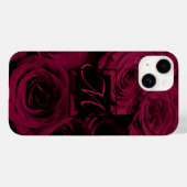 Donkere dieprode magenta rozen Case-Mate iPhone case (Achterkant (horizontaal))
