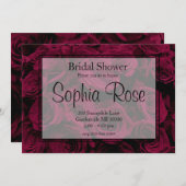 Donkere dieprode magenta rozen kaart (Voorkant / Achterkant)