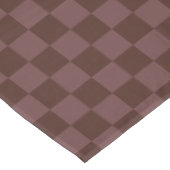 Donkere donkerbruine checkboard tafelkleed (Gekanteld)
