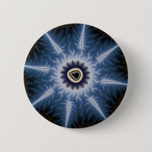 Donkere doornen ronde button 5,7 cm