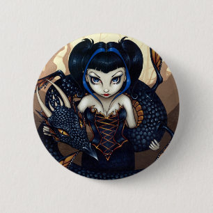 "Donkere draak"-Button Ronde Button 5,7 Cm