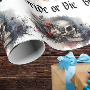 Donkere Dreigende Gotische Bruid of Sterf Bruidsme Cadeaupapier