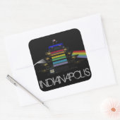 DONKERE DRIEHOEK VIERKANTE STICKER (Envelop)