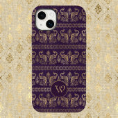 Donkere eicelplanten met monogram Case-Mate iPhone case