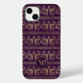 Donkere  eicelplanten met monogram Case-Mate iPhone case (Achterkant)