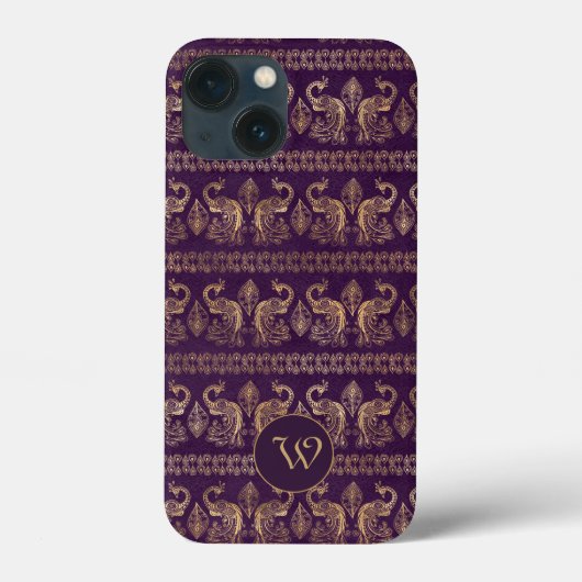 Donkere  eicelplanten met monogram Case-Mate iPhone case (Achterkant)
