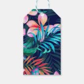 Donkere Eilandbloemen Cadeaulabel (Voorkant)