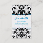 Donkere elance visitekaartje (Achterkant)