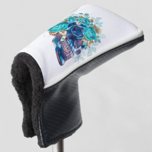 Donkere Elegantie Golf Head Cover – Blue Bloom Req