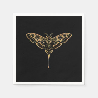 Donkere Elegantie-Zwart & Goud Servet