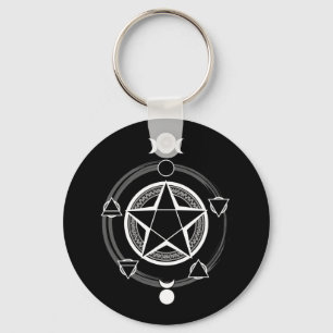 Donkere elementaire Sleutelhanger Pentagram