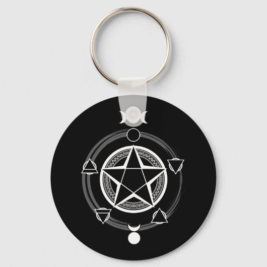 Donkere elementaire Sleutelhanger Pentagram (Voorkant)