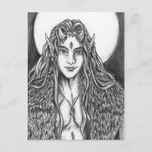 donkere elf briefkaart