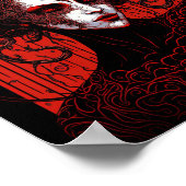 Donkere Elf Demon Red Black Fantasy Art Poster (Hoek)