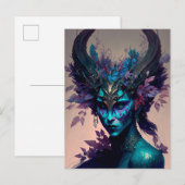 Donkere Elf Fantasy Art Briefkaart (Voorkant / Achterkant)
