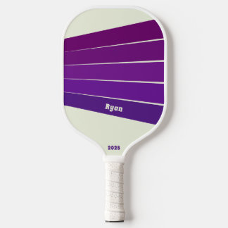 Donkere en diepe Paarse retro lijnen Pickleball Paddle