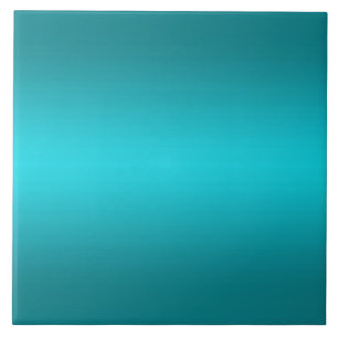Donkere en lichte Aqua Blue Gradiënt - Turquoise Tegeltje