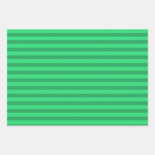 Donkere en lichte groene strepen met moderne kerst inpakpapier vel (Voorkant)