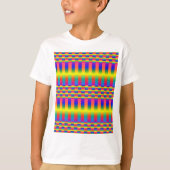 Donkere en Lichte Regenbogen (Checkers en Stripes) T-shirt (Voorkant)