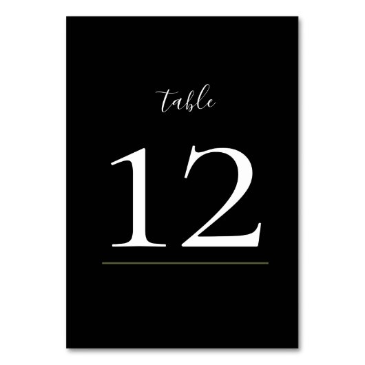 Donkere en Moody Ferns Moderne wedstabel Kaart (Achterkant)