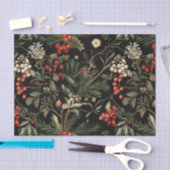 Donkere en Moody Kerstbessen en gebladerte Tissuepapier (Craft)