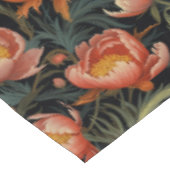 Donkere en Moody Levendige Oranje pioenenenbloemen Tafelkleed (Gekanteld)