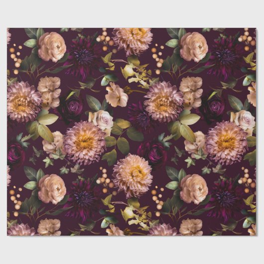 Donkere en Mooie Bruiloft Inpakpapier (Vlak)