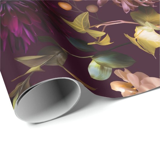 Donkere en Mooie Bruiloft Inpakpapier (Rol Hoek)