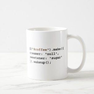 Donkere en zoete Javascript Koffiemok