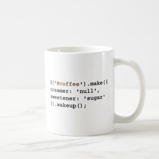 Donkere en zoete Javascript Koffiemok (Rechts)