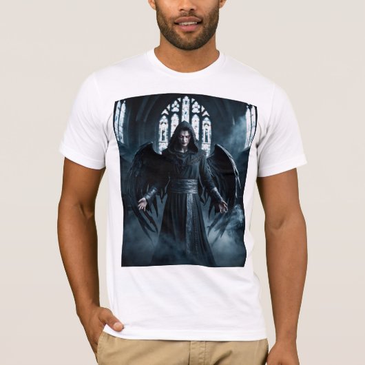 Donkere engel met rand t-shirt (Voorkant)