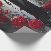 Donkere Engel Tranen, Goddelijkheid & Rode Rozen Cadeaupapier (Hoek)