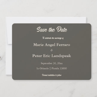 Donkere Espresso Bruine Luxe Neutrale Monogram Save The Date