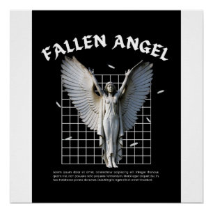 Donkere Esthetische Gevallen Engel Gotische Poster Perfect Poster
