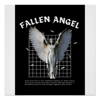Donkere Esthetische Gevallen Engel Gotische Poster Perfect Poster